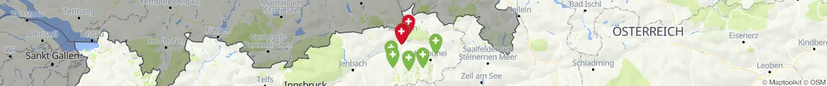 Kartenansicht für Apotheken-Notdienste in der Nähe von Thiersee (Kufstein, Tirol)
